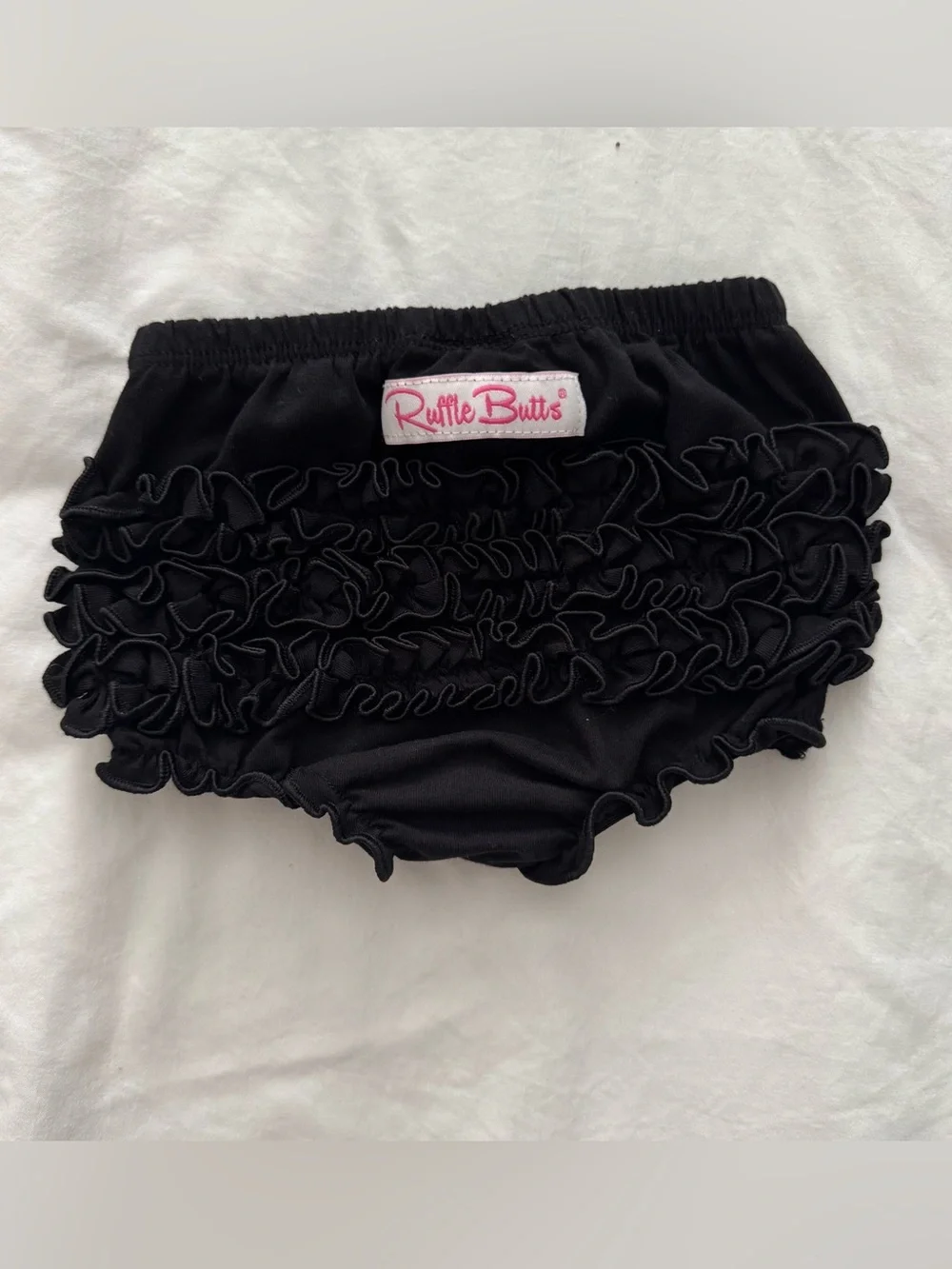 Ruffle Butts Black Ruffle Bloomers 6-12months black